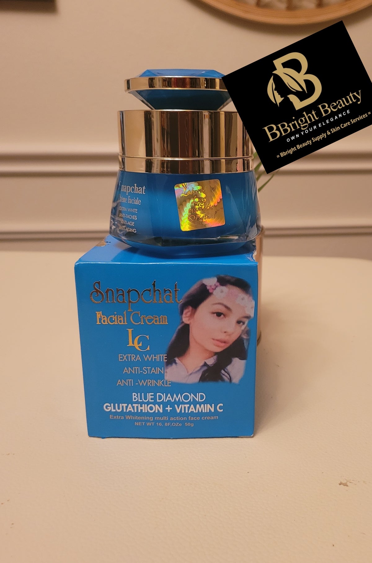 SnapChat Blue Diamond Glutathione +Vitamin C lightening Facial Cream 50g