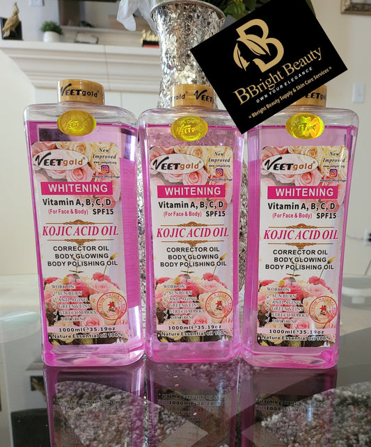 Veet gold brightening corrector oil with kojic acid oil 1000ml(Price is for one)