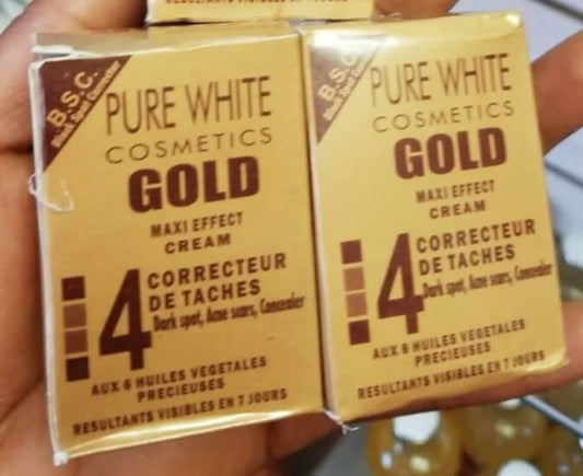 1 Pack Pure White Cosmetics Gold Maxi Effect Cream