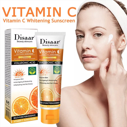 Disaar Beauty Skincare Vitamin C Sunscreen + Hyaluronic Acid SPF 50