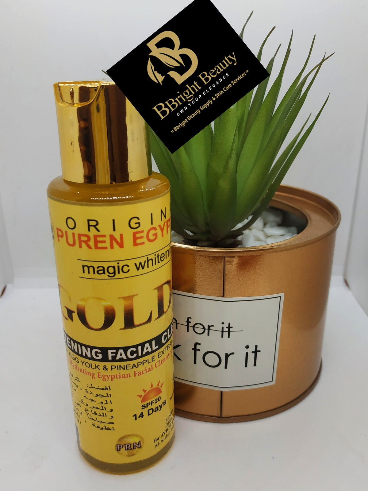 Original Pure Egyptian Magic Whitening Gold Brightening Facial Cleanser with Egg Yolk and Pineapple Extract 120ml