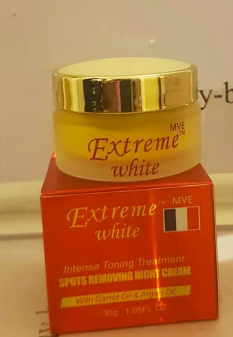 Extreme White Intense Toning Night Face Cream, Spots remover