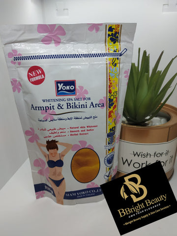 Yoko Whitening Spa Salt For Armpit & Bikini Area 220g. Natural Whitener