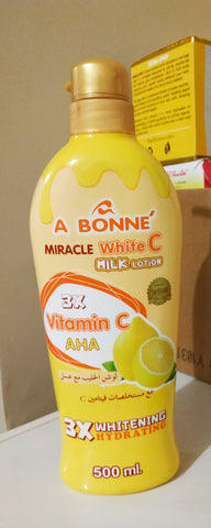 A Bonne Miracle white C milk lotion 3X vitamin c AHA 500ml