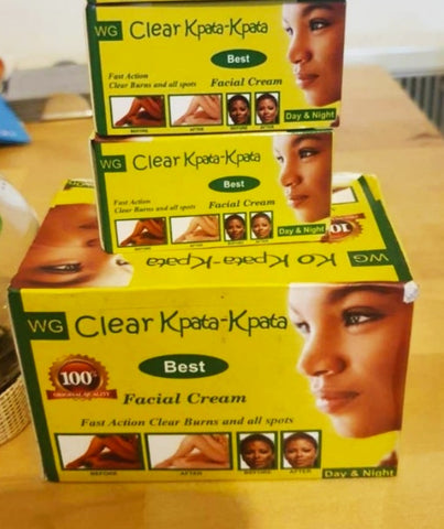 1 Clear kpata kpata facial whitening day and night cream.