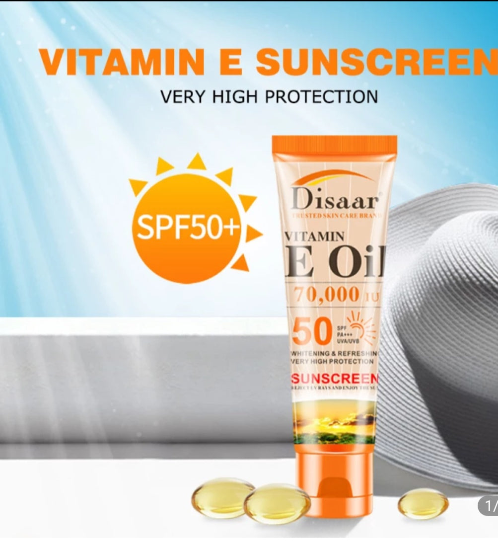 Vitamin E oil SPF 50+ whitening and refreshing high sunscreen protection 50g