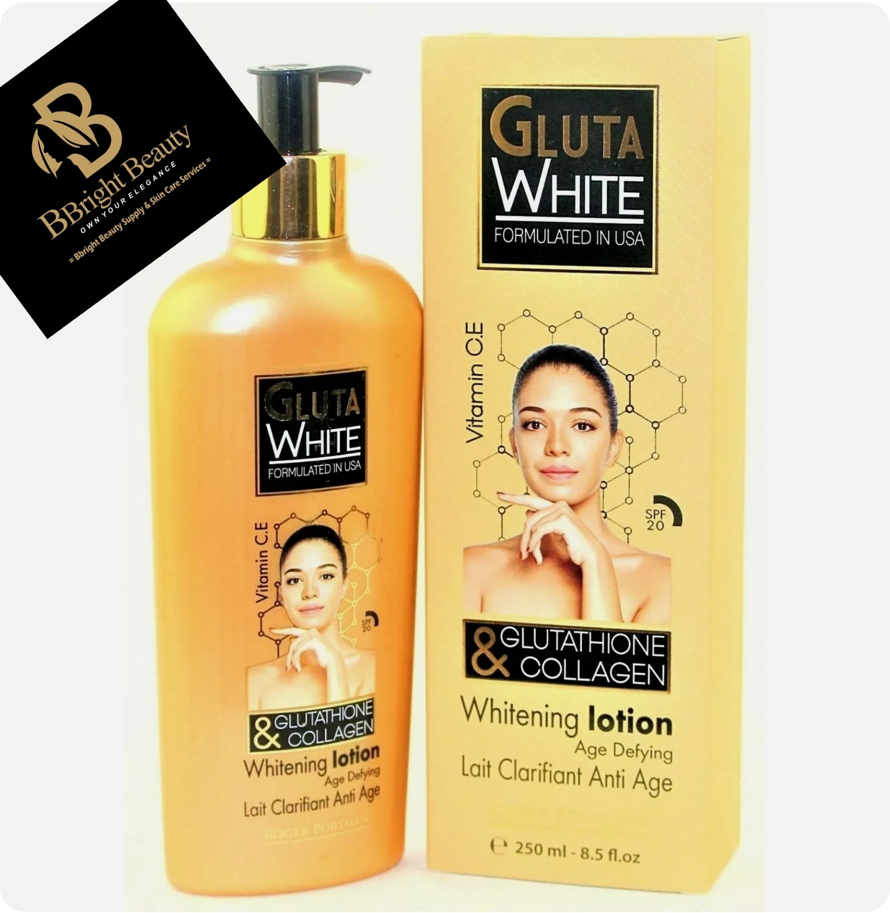 Gluta White Age Defying Whitening Lotion With Glutathione And Collagen Bbright Beauty Store 7565