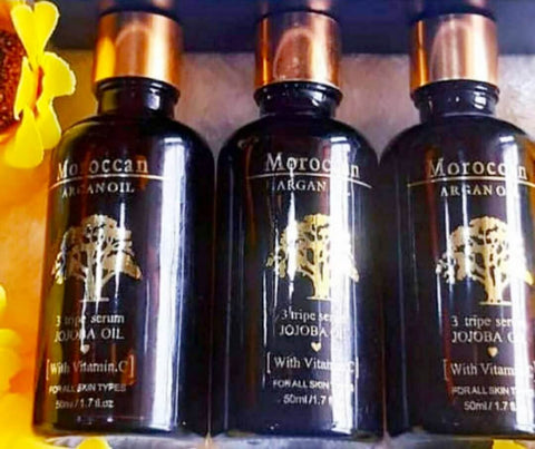 Moroccan Argan oil 3 triple serum jojoba with Vit.C for all skin types