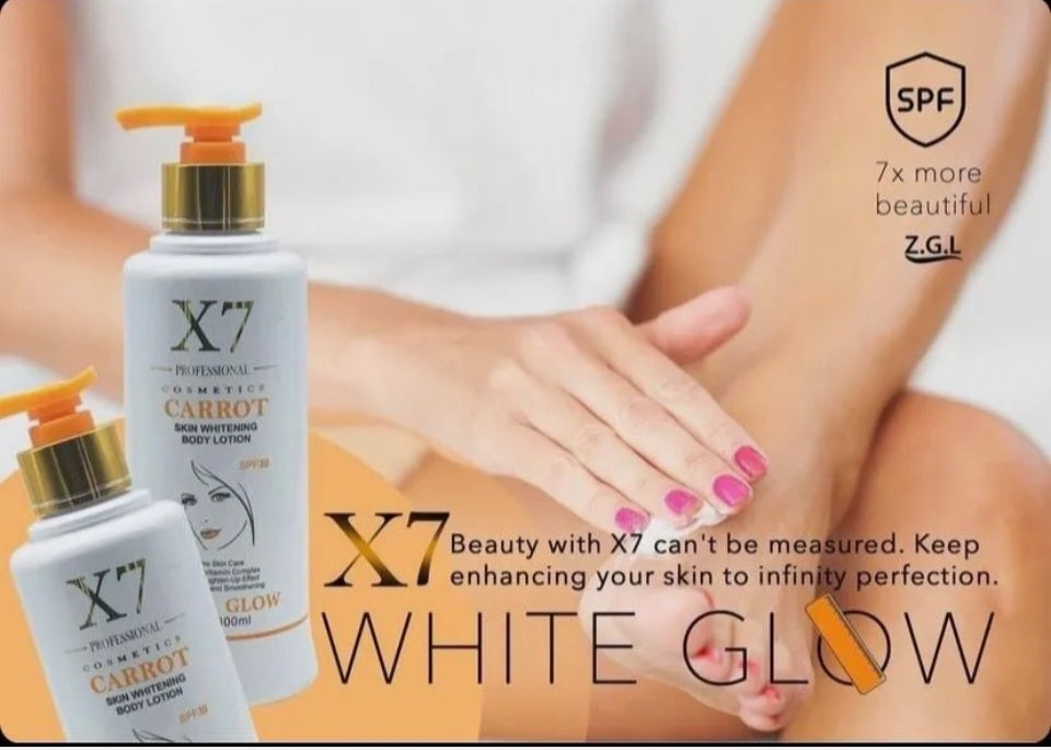 X7 Professional Cosmetic Carrot Skin Whitening Lotion 300ml